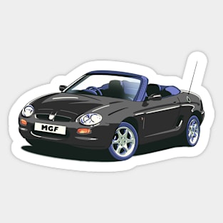 MG MGF Car in Charcoal Black Sticker